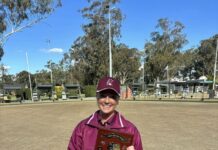 Meandarra lady triumphs in Qld lawn bowls debut