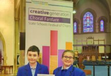 Dalby SS senior singers at Fanfare