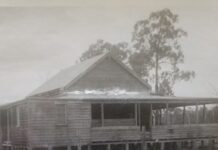 The Goranba Provisional School building used in the 1920s.