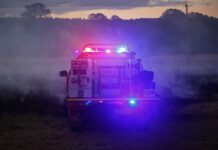 Fire burns in Red Hill