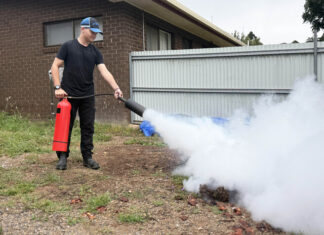 Staff fight burning bunyas at training day