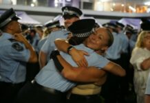 New police recruits head for the Downs